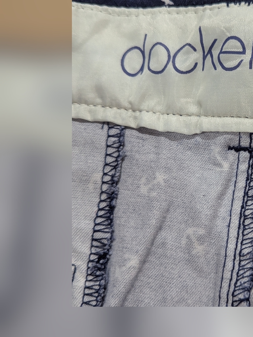 Dockers Women's Navy Blue White Anchor Shorts Size 16 *EUC - Picture 7 of 12